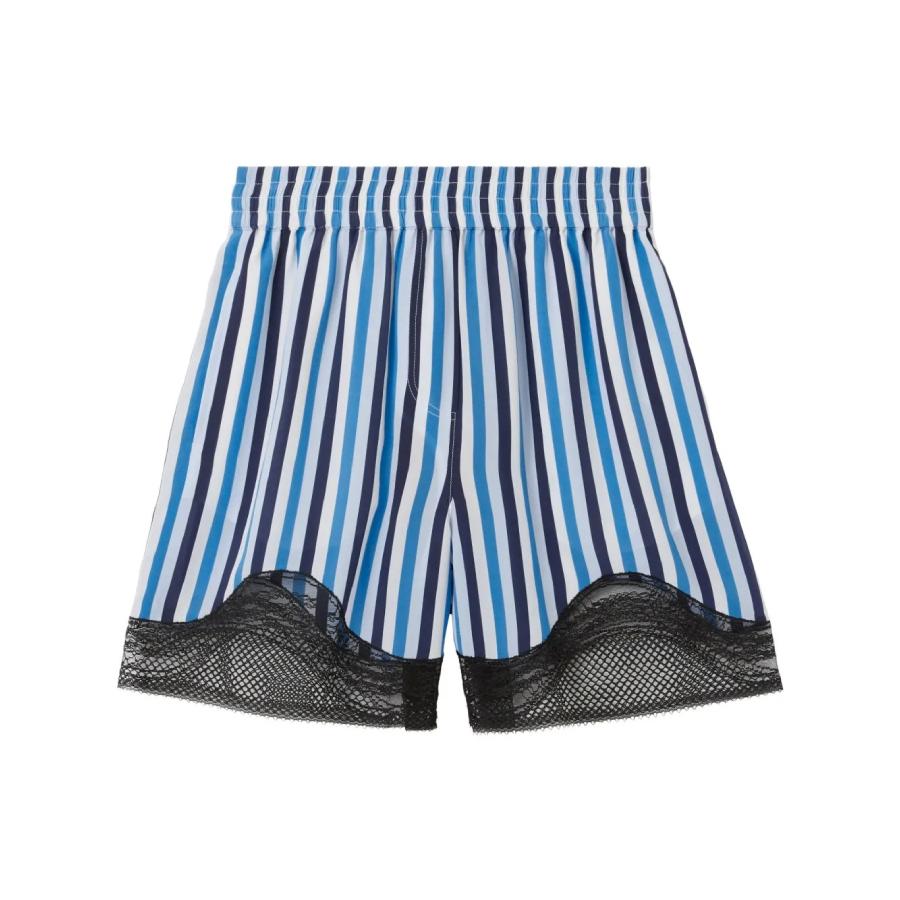 Burberry Tawney Stripe Pattern Silk Shorts by BURBERRY