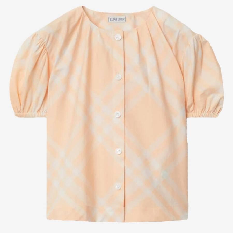Burberry Toddler Sheryl Check Cotton Blouse by BURBERRY