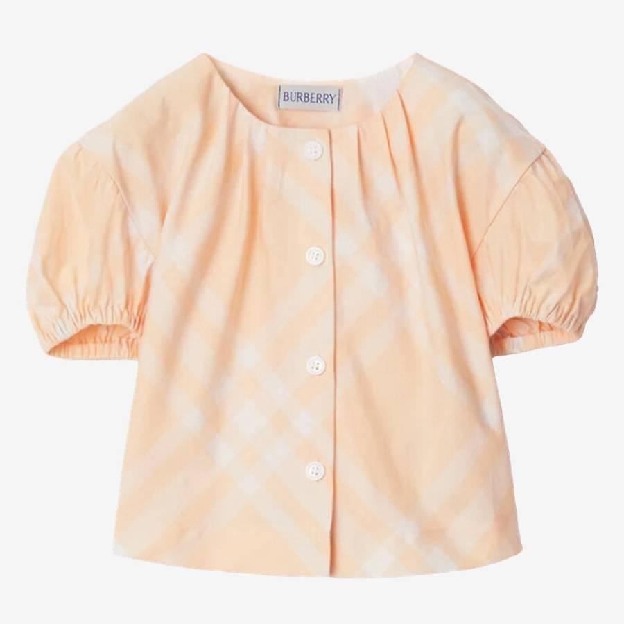 Burberry Toddler Sheryl Check Cotton Blouse by BURBERRY