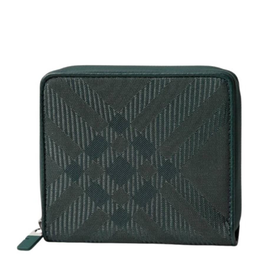 Burberry Vine Mens Check Medium Zip Wallet by BURBERRY