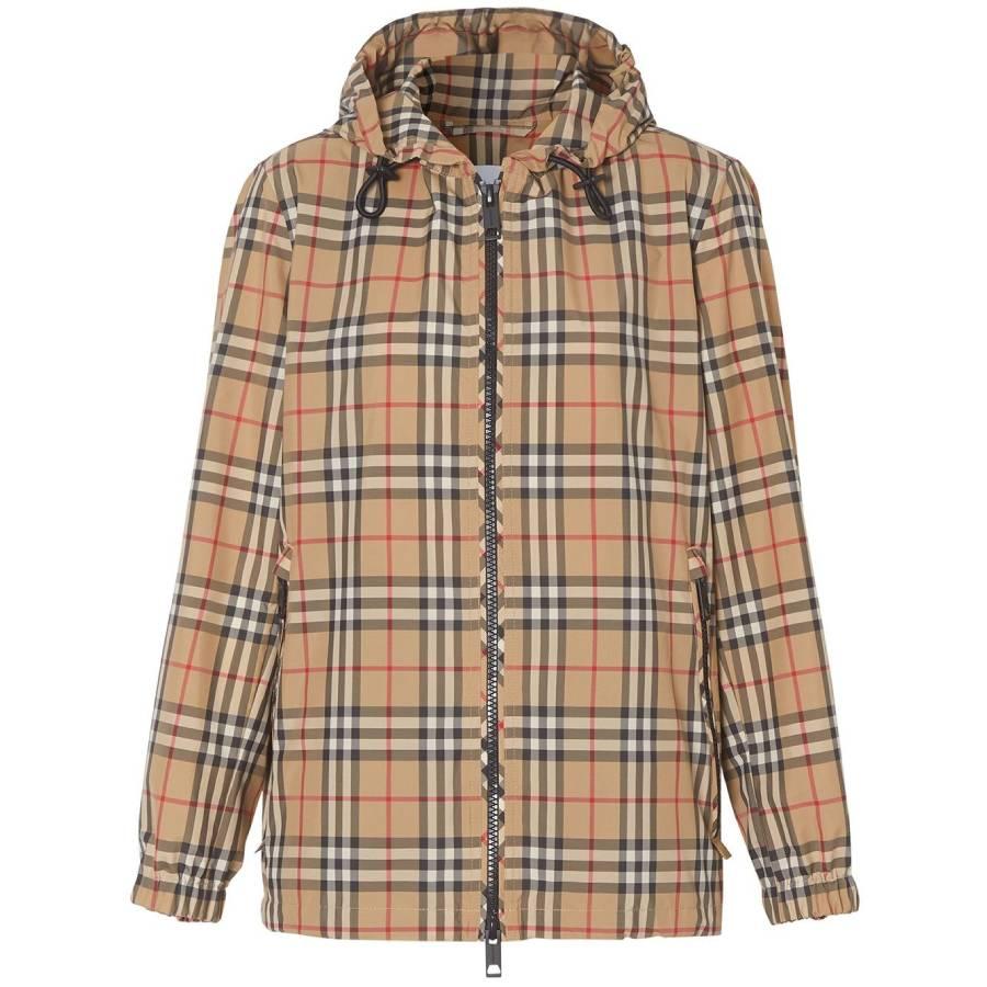 Burberry Vintage Check Drawstring Hooded Jacket by BURBERRY