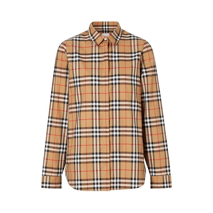 Burberry Vintage Check Print Shirt 'Antique Yellow' by BURBERRY
