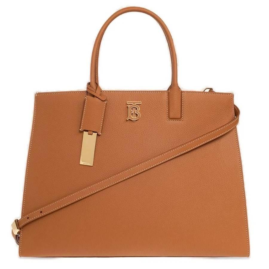 Burberry Warm Russet Brown Grainy Leather Medium Frances Bag by BURBERRY