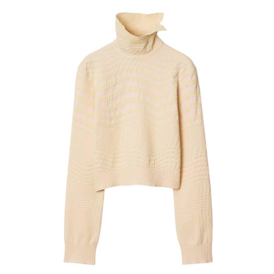 Burberry Warped Houndstooth Turtleneck Sweater by BURBERRY