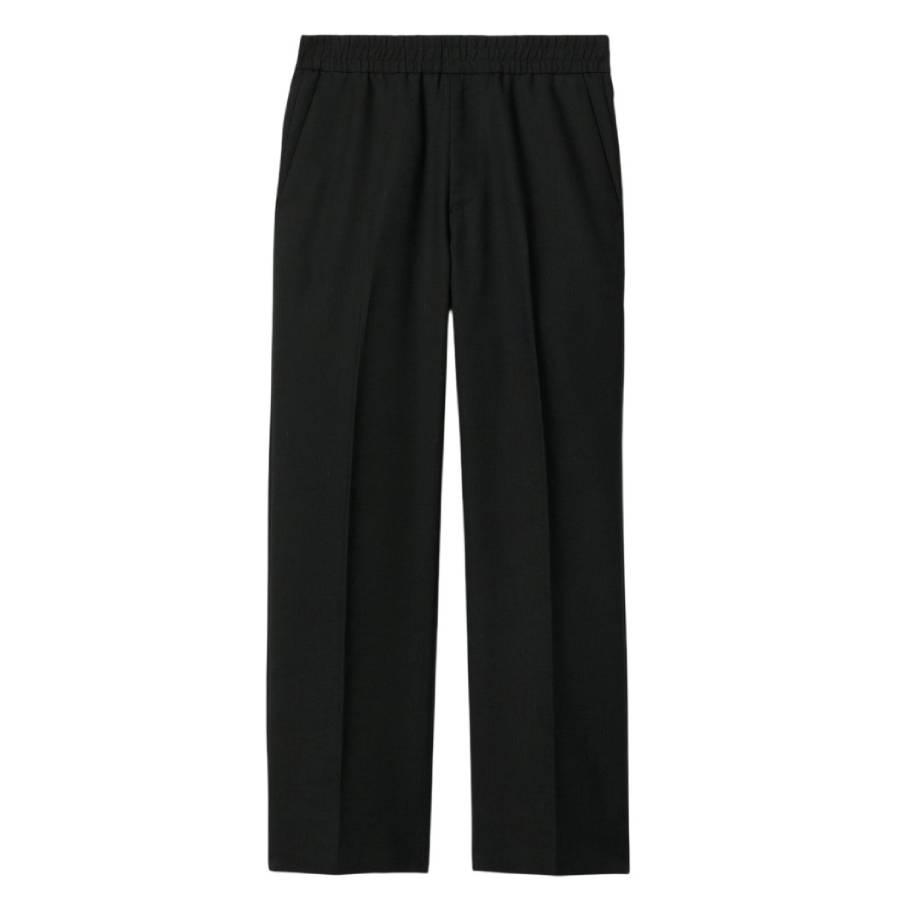 Burberry Wool Linen Blend Trousers by BURBERRY
