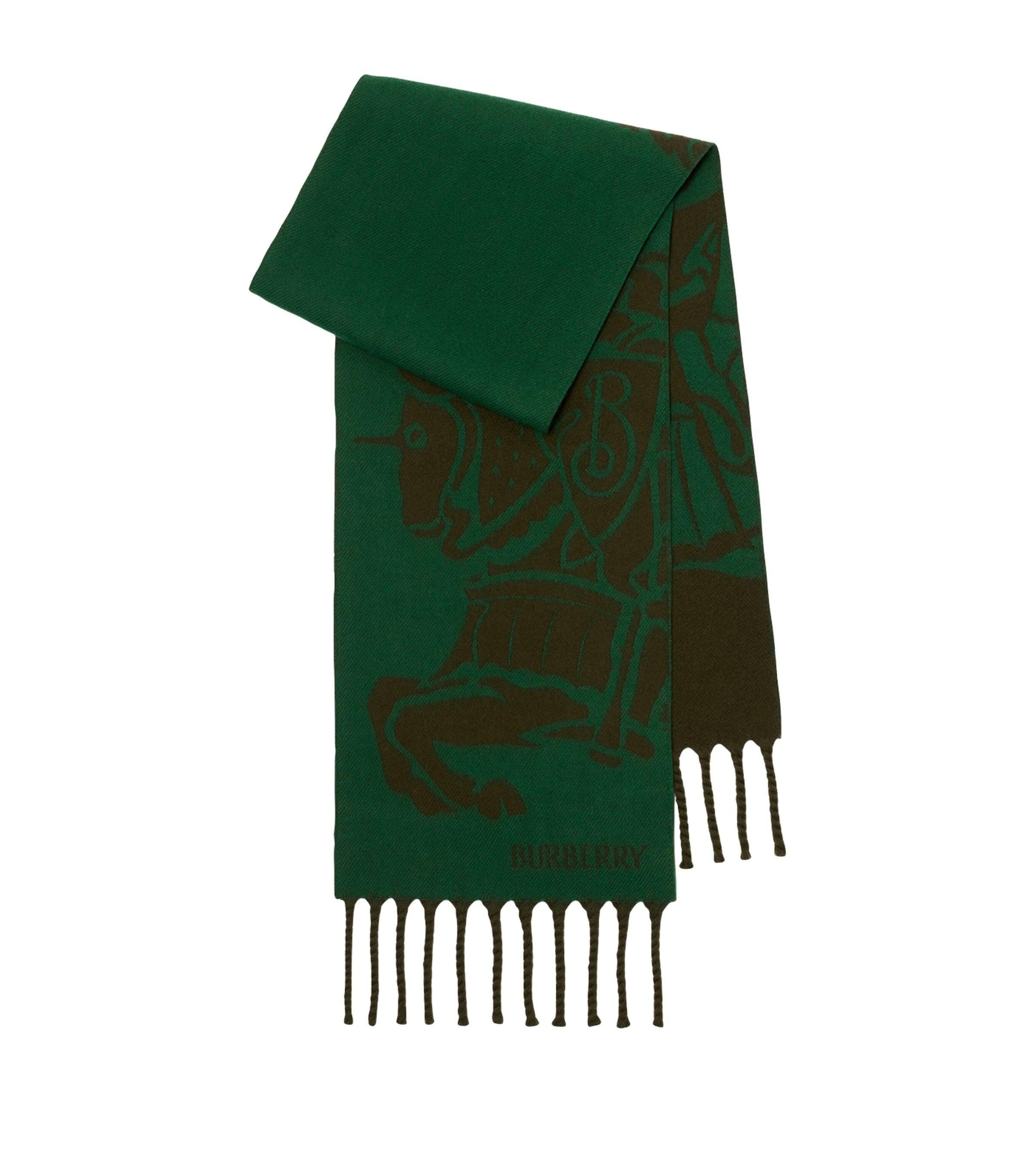 Burberry Wool Reversible EKD Scarf by BURBERRY