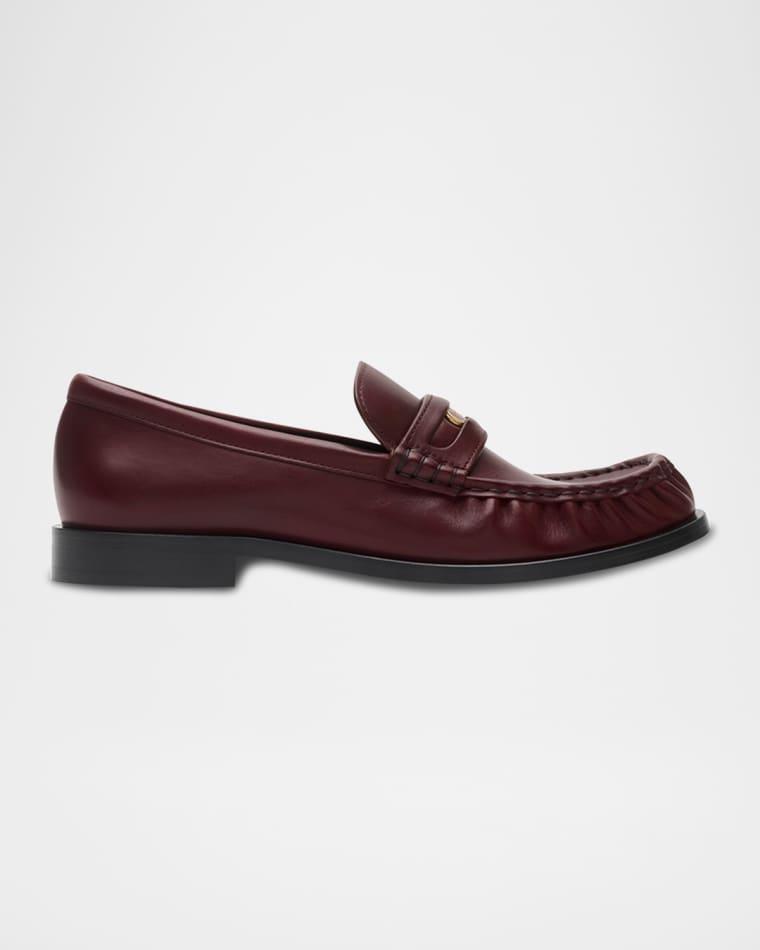Cadet Grained Calf Leather Penny Loafers by BURBERRY
