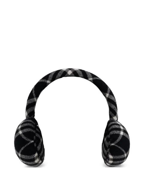 Calico check earmuffs by BURBERRY