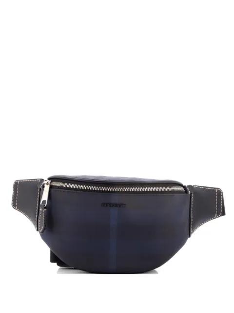 Cason Bum Bag House Check Canvas and Leather Mini belt bag by BURBERRY 