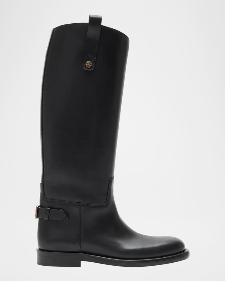 Cavalier Knee-High Leather Riding Boots by BURBERRY