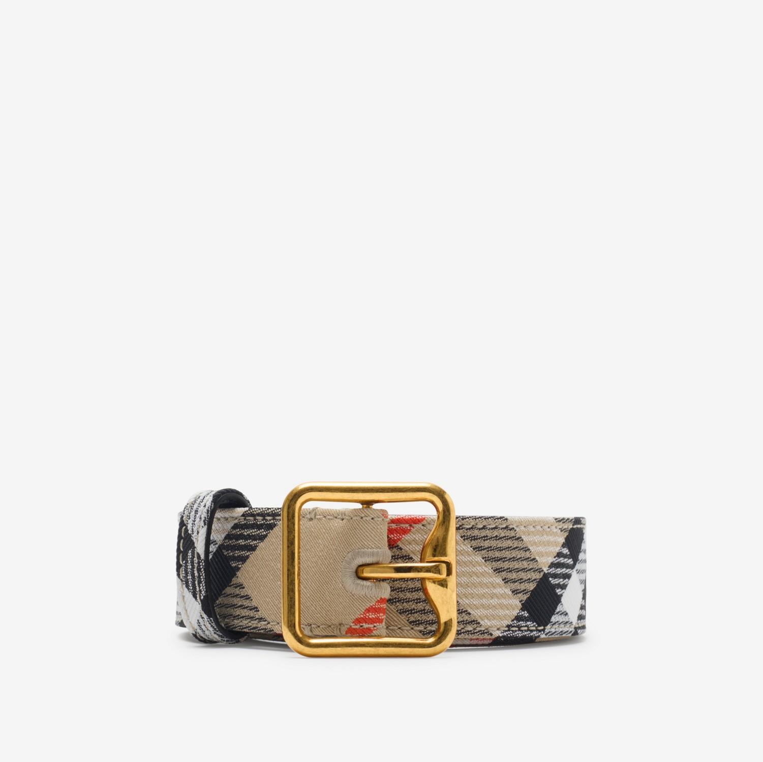 Check B Buckle Belt by BURBERRY