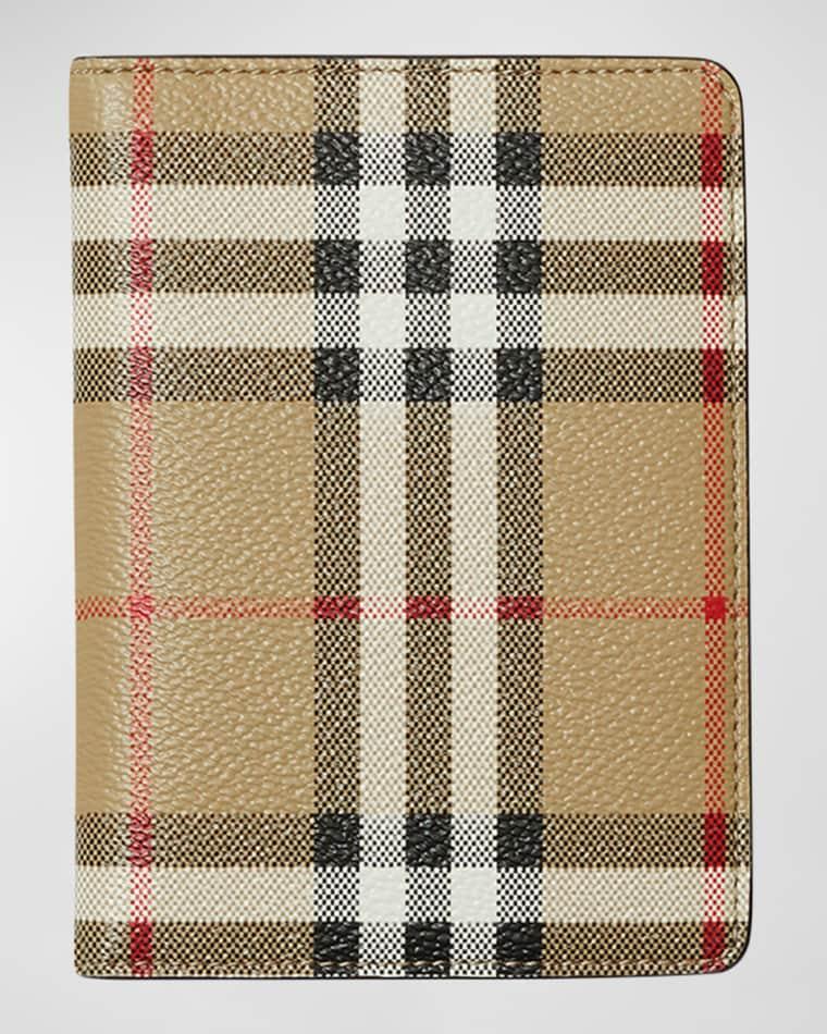 Check Bifold Passport Holder by BURBERRY