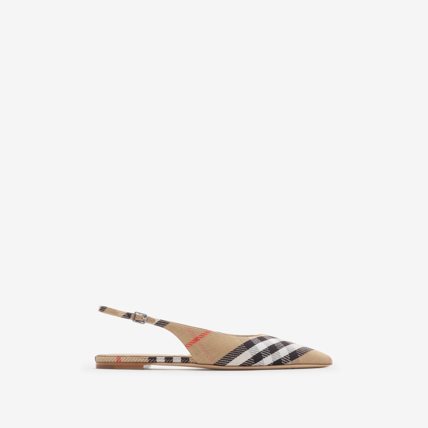 Check Birdie Slingback Flats by BURBERRY