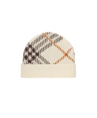Check Cashmere Blend Beanie by BURBERRY