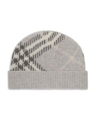 Check Cashmere Blend Beanie by BURBERRY