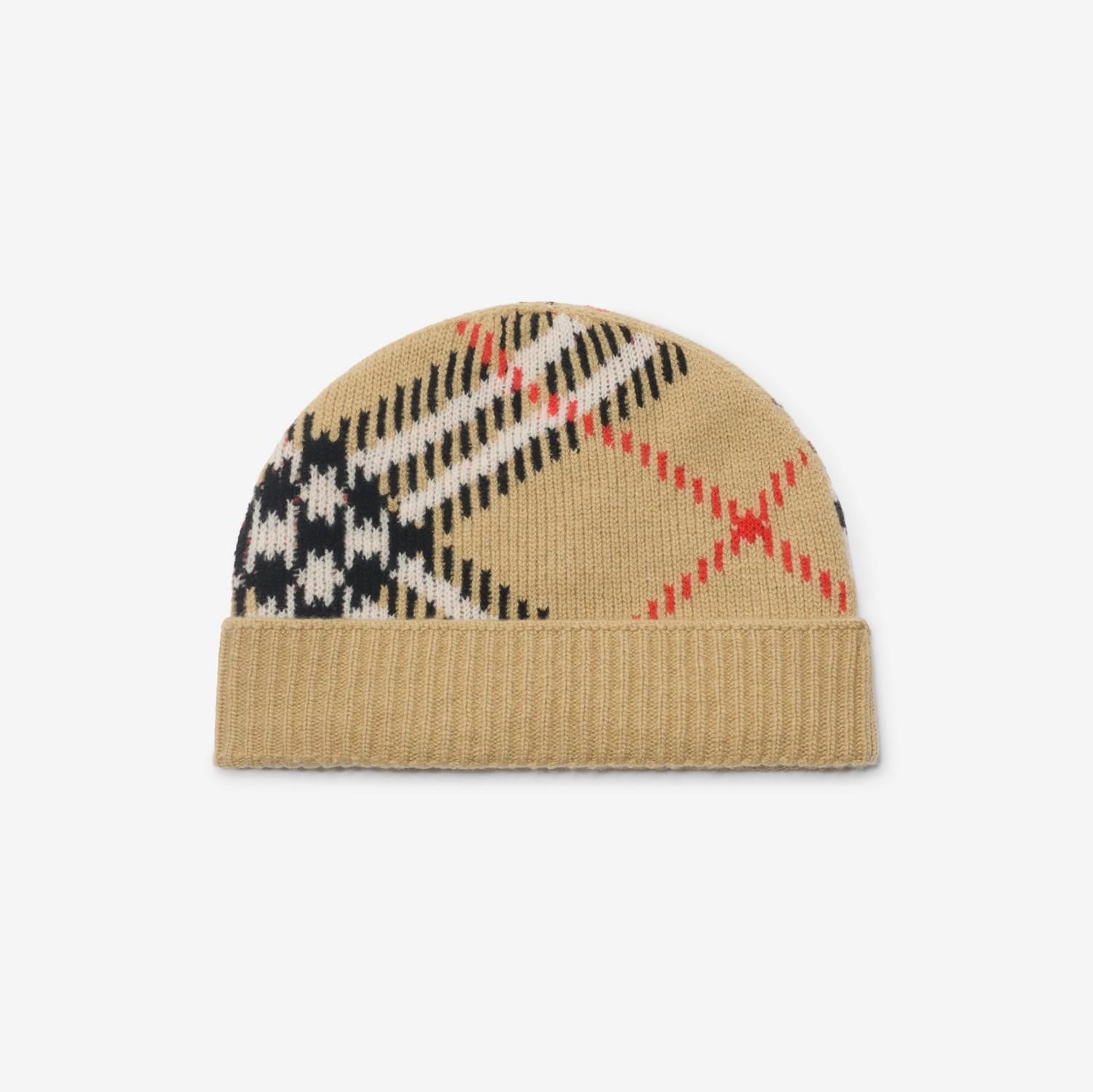 Check Cashmere Blend Beanie by BURBERRY