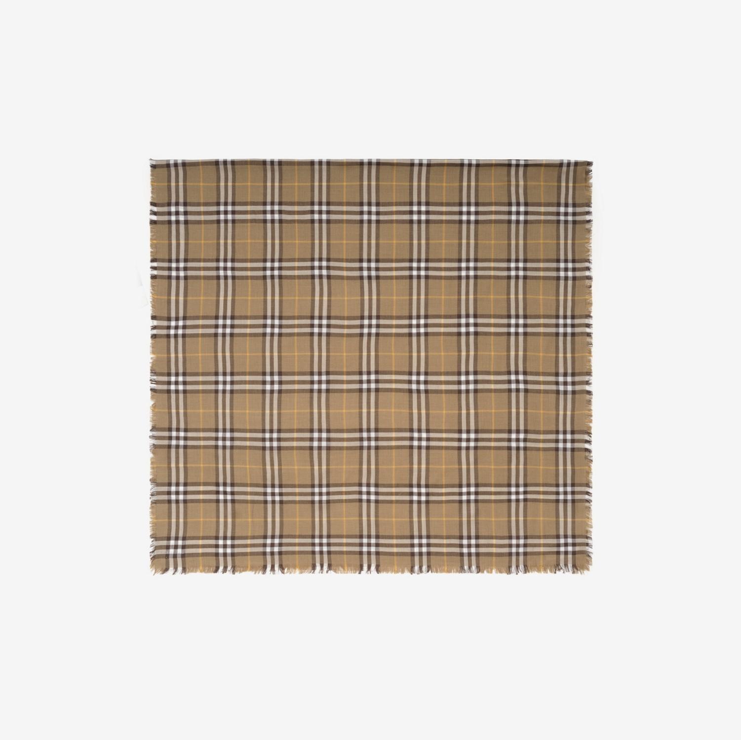 Check Cashmere Silk Scarf by BURBERRY