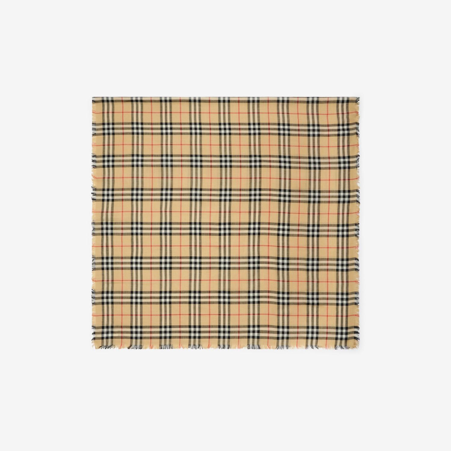 Check Cashmere Silk Scarf by BURBERRY