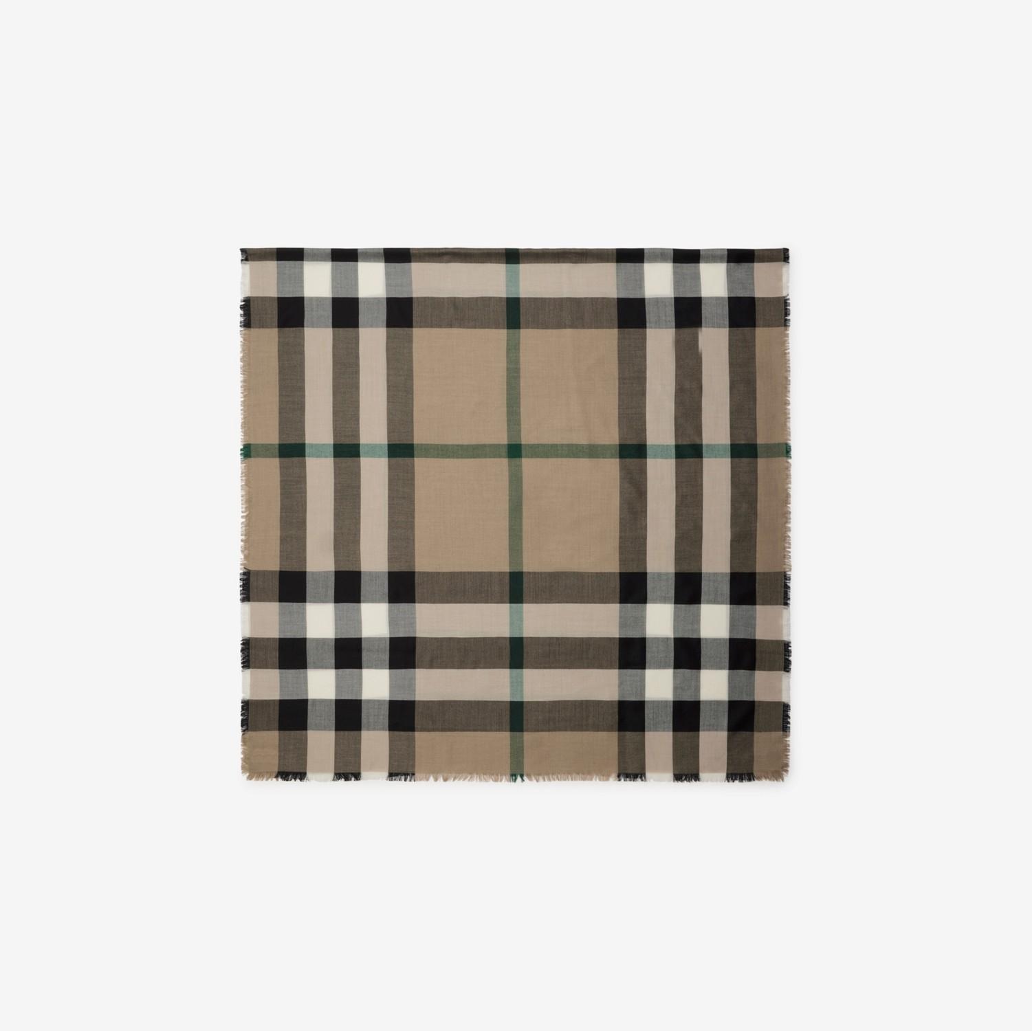 Check Cashmere Silk Scarf by BURBERRY