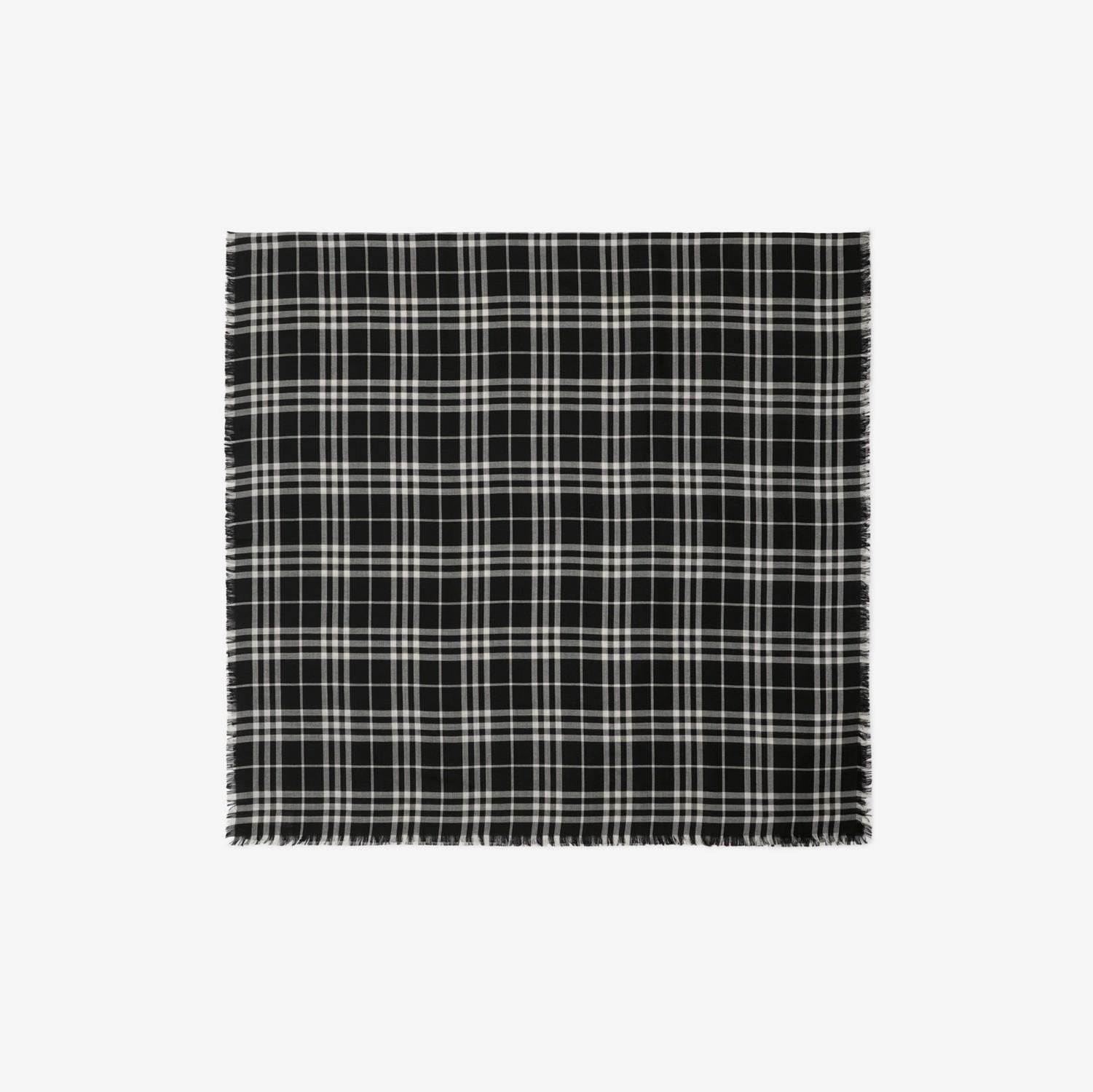 Check Cashmere Silk Scarf by BURBERRY