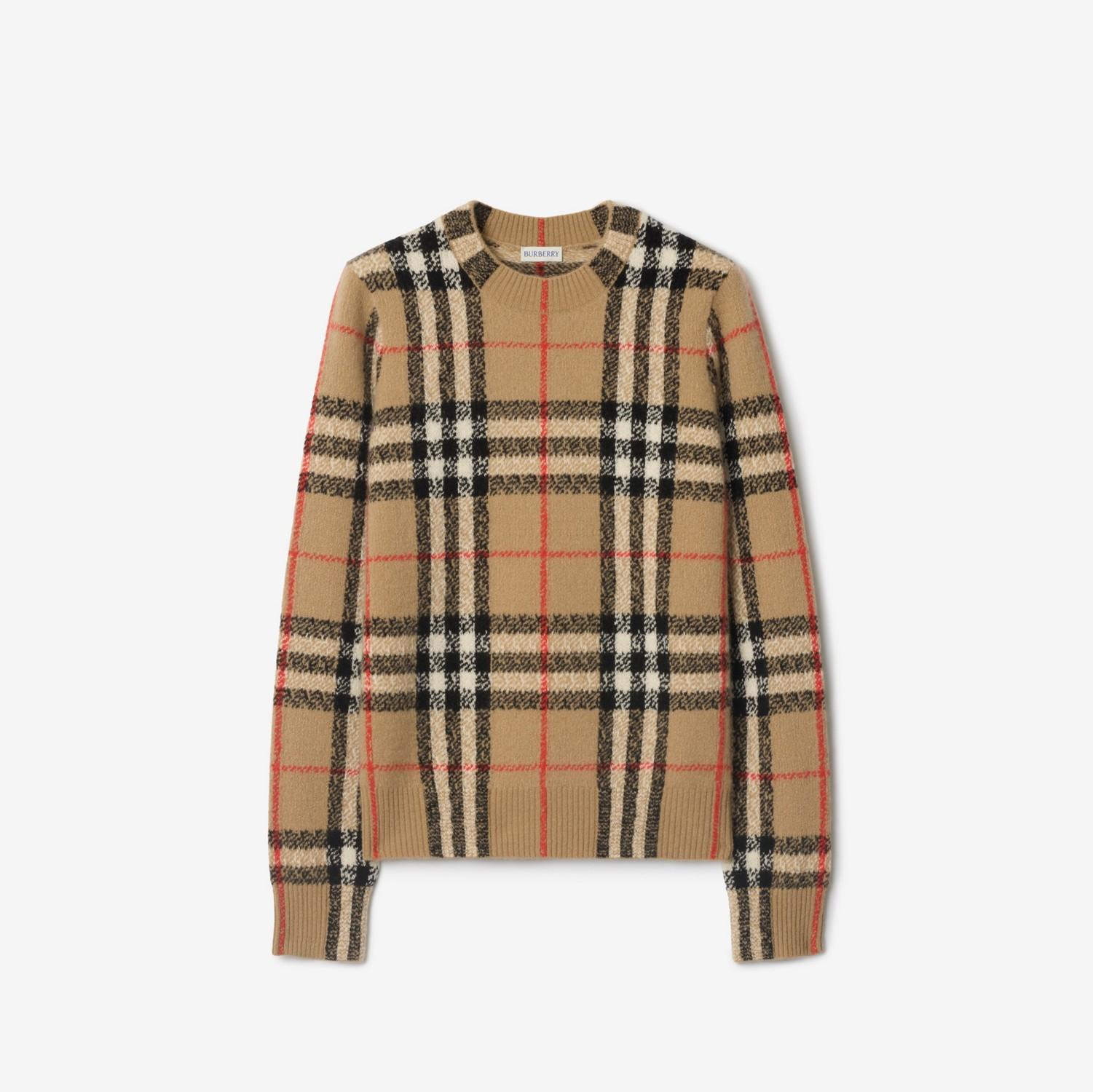 Check Cashmere Wool Sweater by BURBERRY