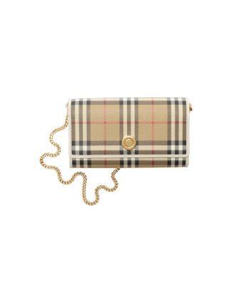 Check Chain Strap Wallet by BURBERRY