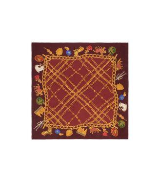 Check Charm Silk Scarf by BURBERRY