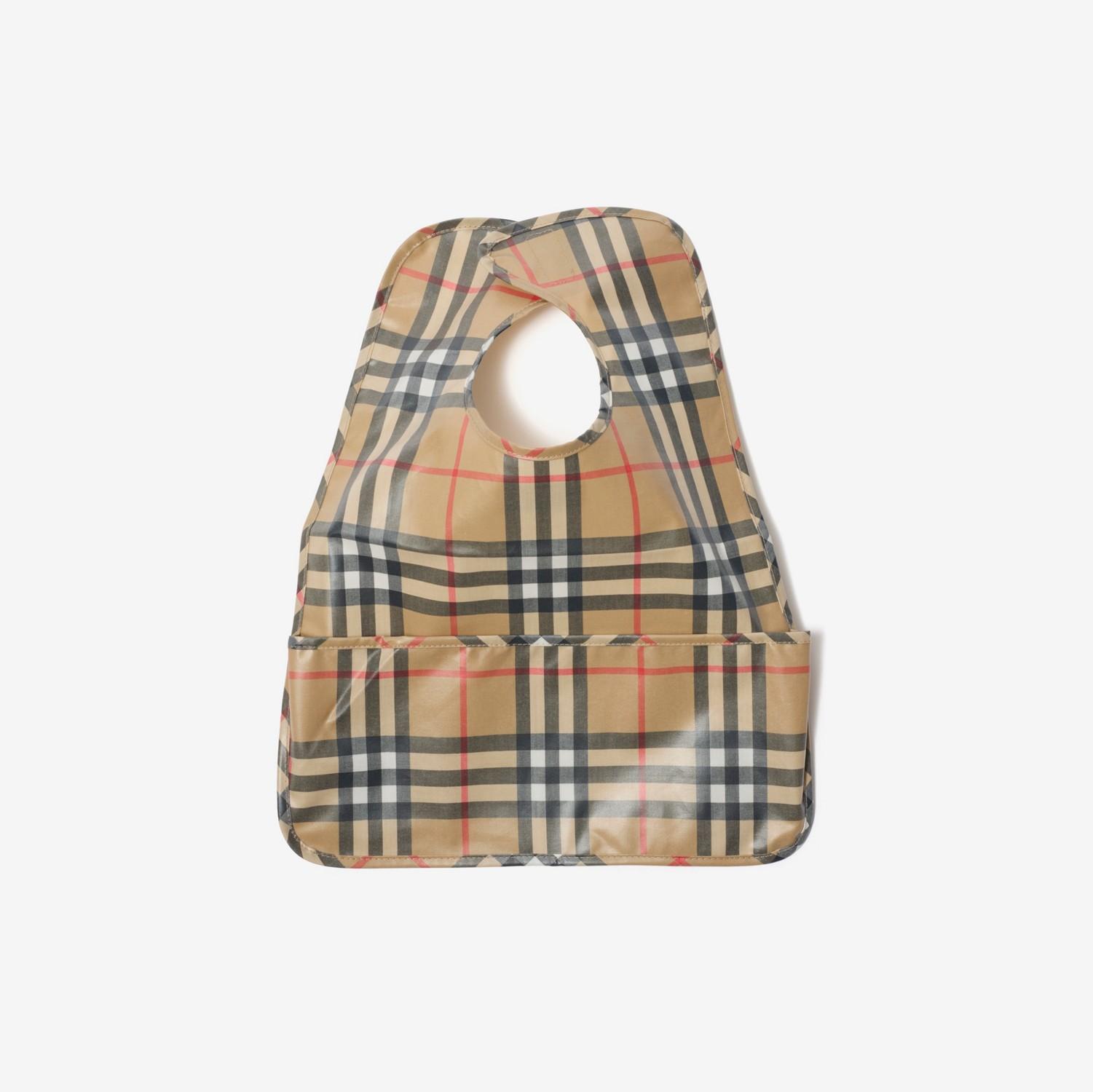 Check Coated Cotton Bib by BURBERRY