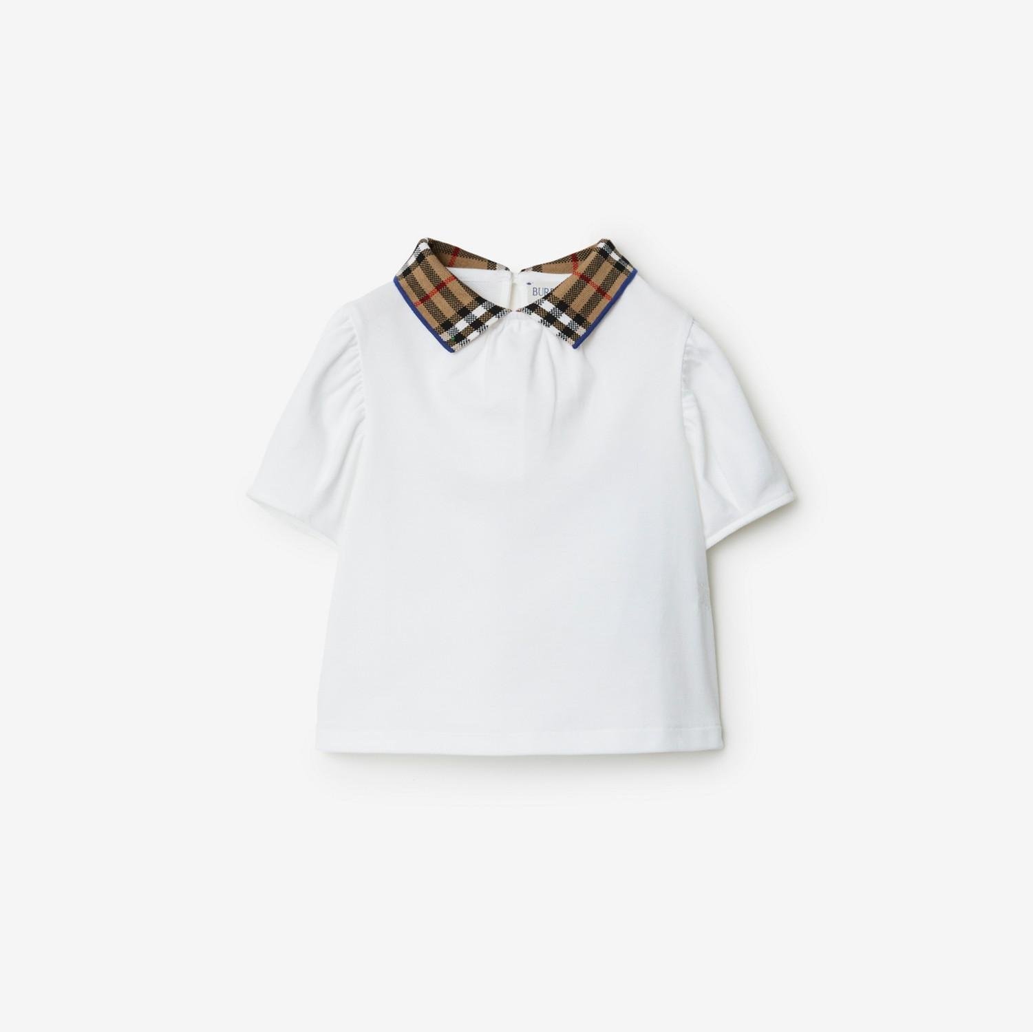 Check Collar Cotton Polo Shirt by BURBERRY