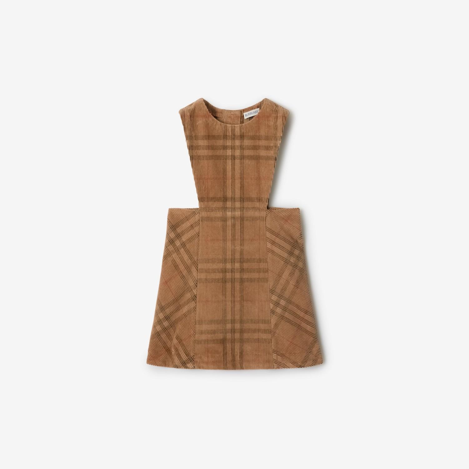 Check Corduroy Dress by BURBERRY