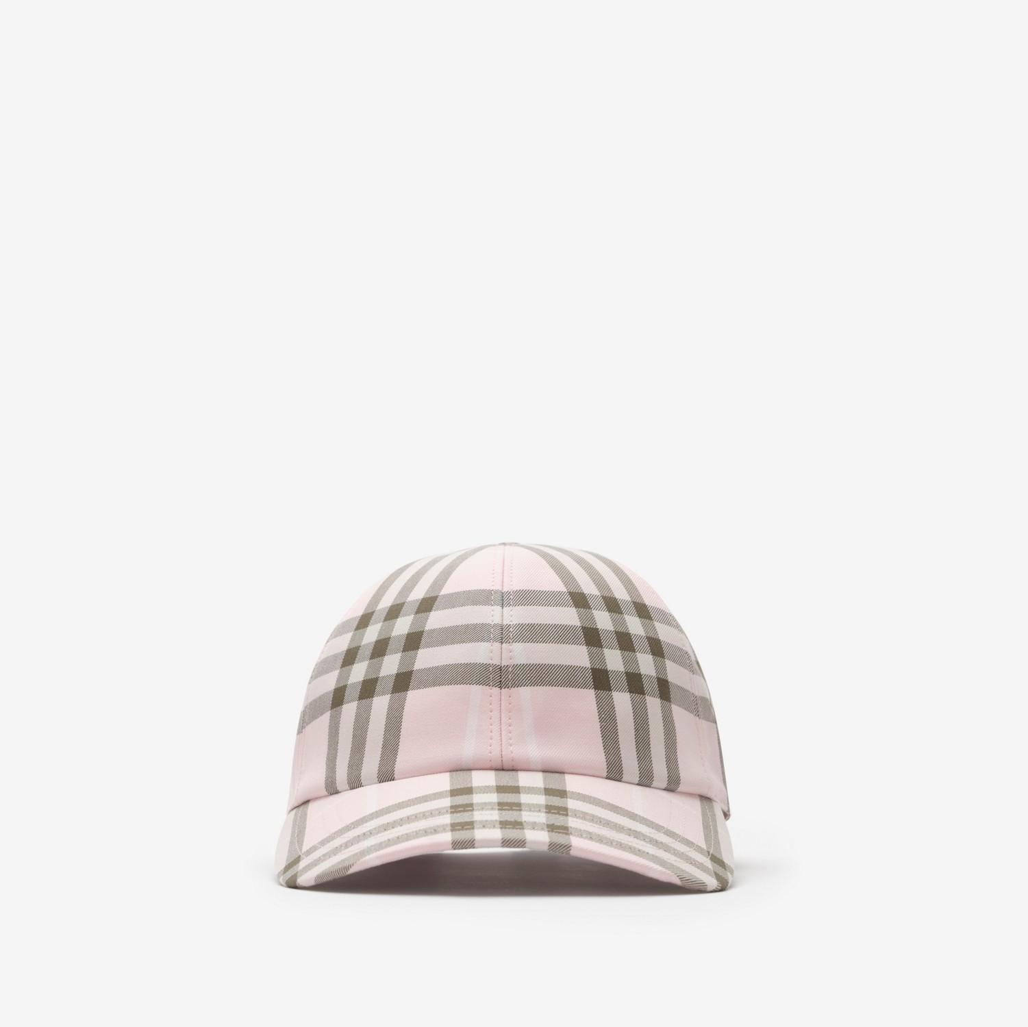 Check Cotton Baseball Cap by BURBERRY