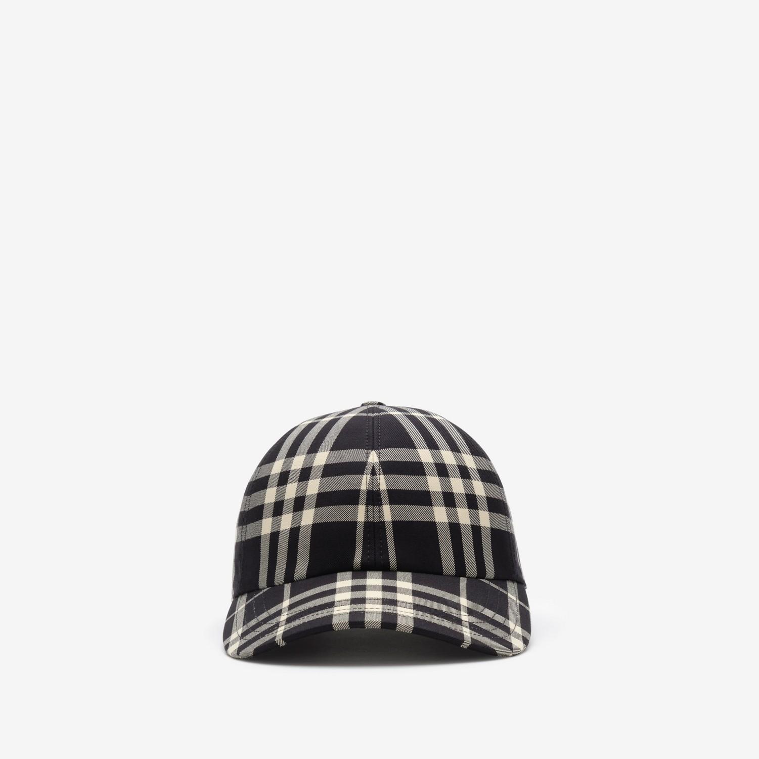 Check Cotton Baseball Cap by BURBERRY