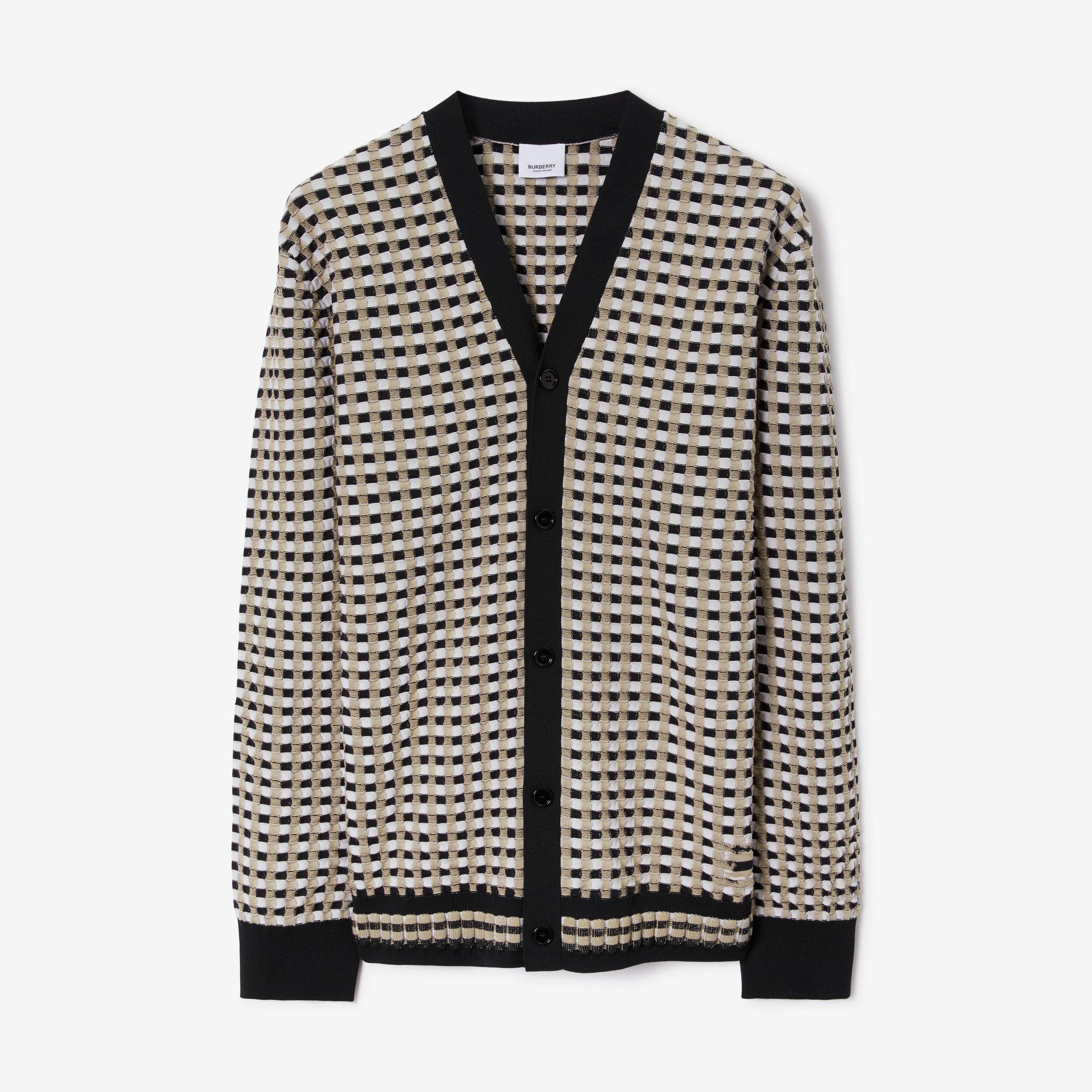 Check Cotton Blend Cardigan by BURBERRY