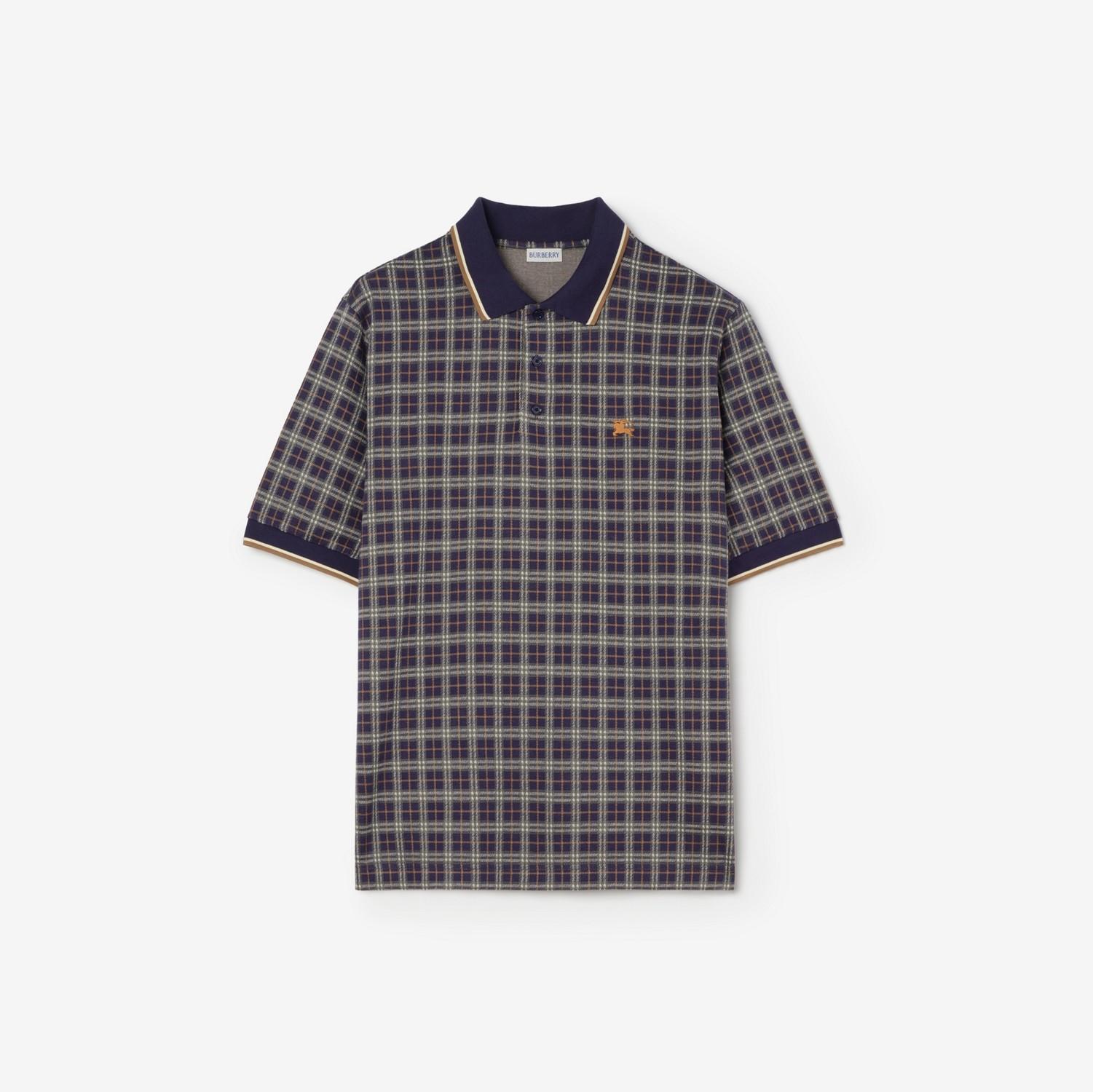 Check Cotton Blend Polo Shirt by BURBERRY