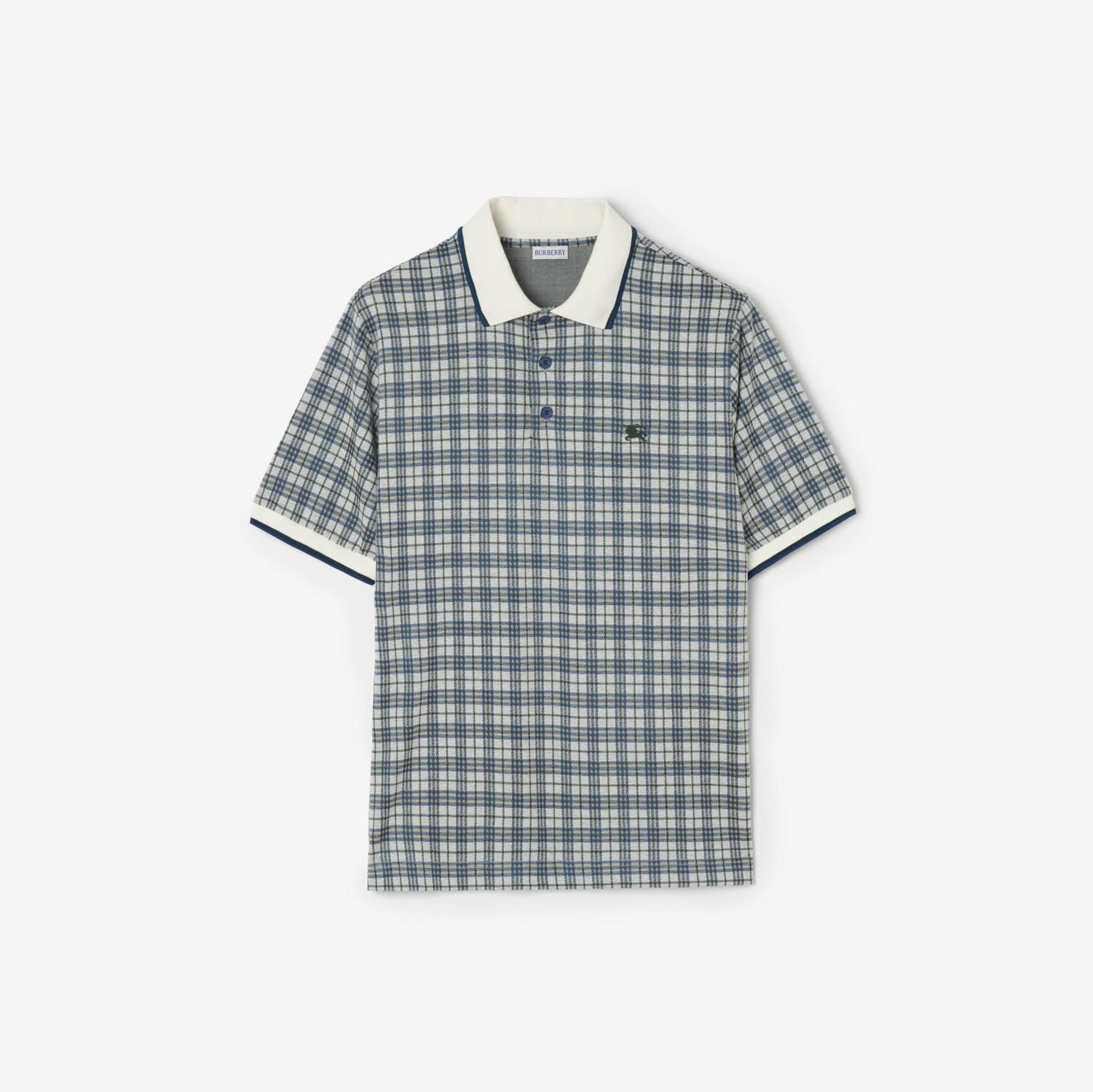 Check Cotton Blend Polo Shirt by BURBERRY