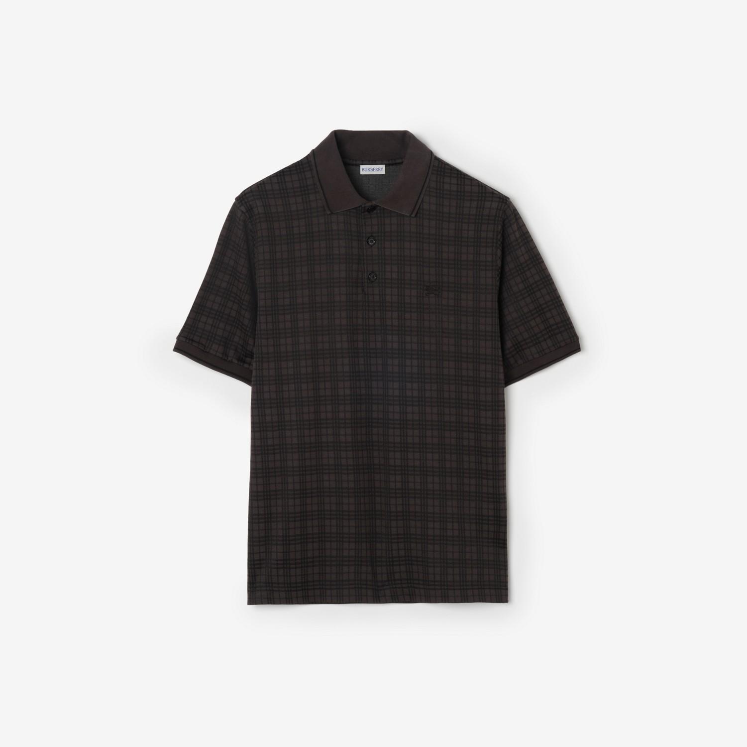 Check Cotton Blend Polo Shirt by BURBERRY