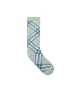 Check Cotton Blend Socks by BURBERRY
