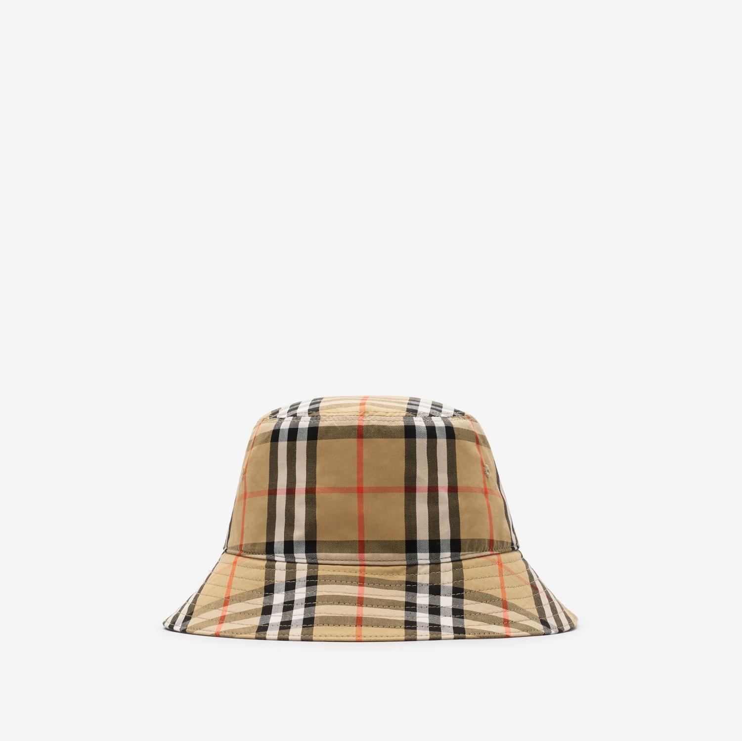 Check Cotton Bucket Hat by BURBERRY