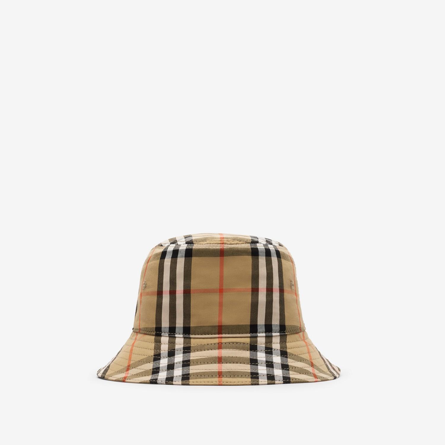 Check Cotton Bucket Hat by BURBERRY