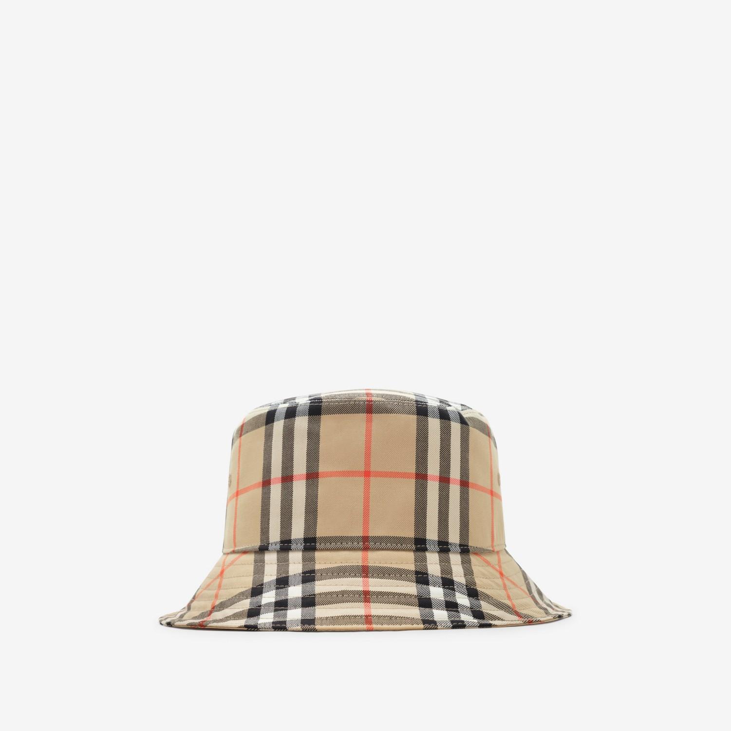 Check Cotton Bucket Hat by BURBERRY