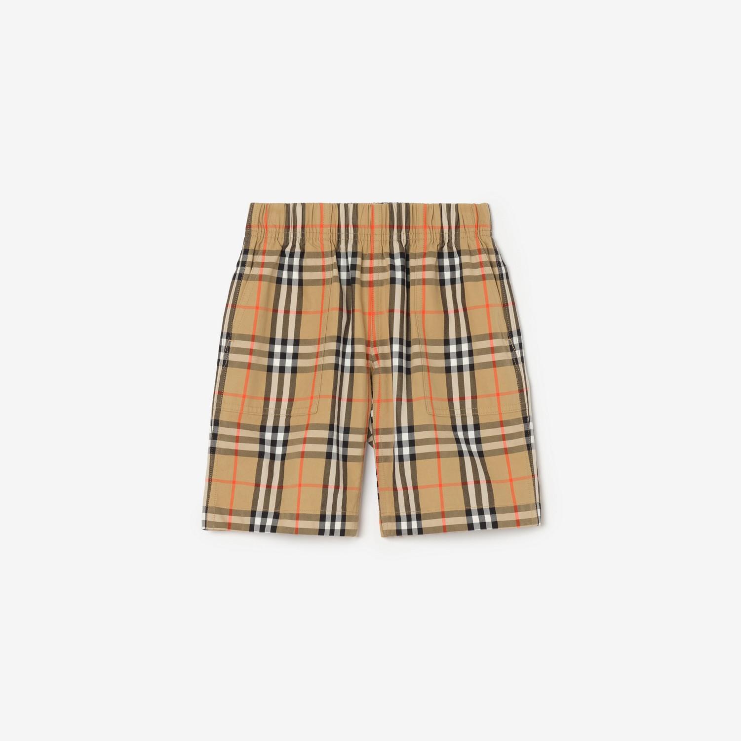 Check Cotton Cargo Shorts by BURBERRY