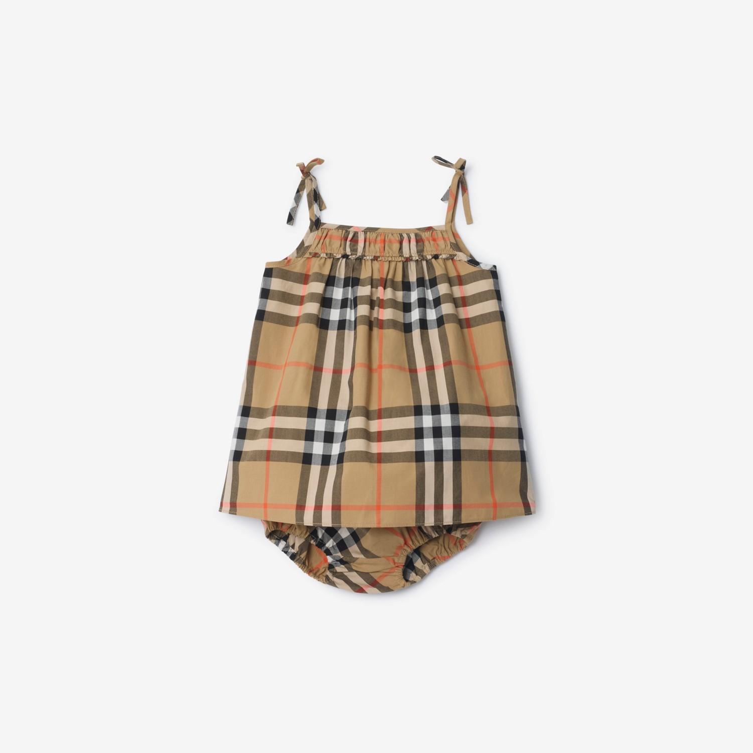 Check Cotton Dress with Bloomers by BURBERRY