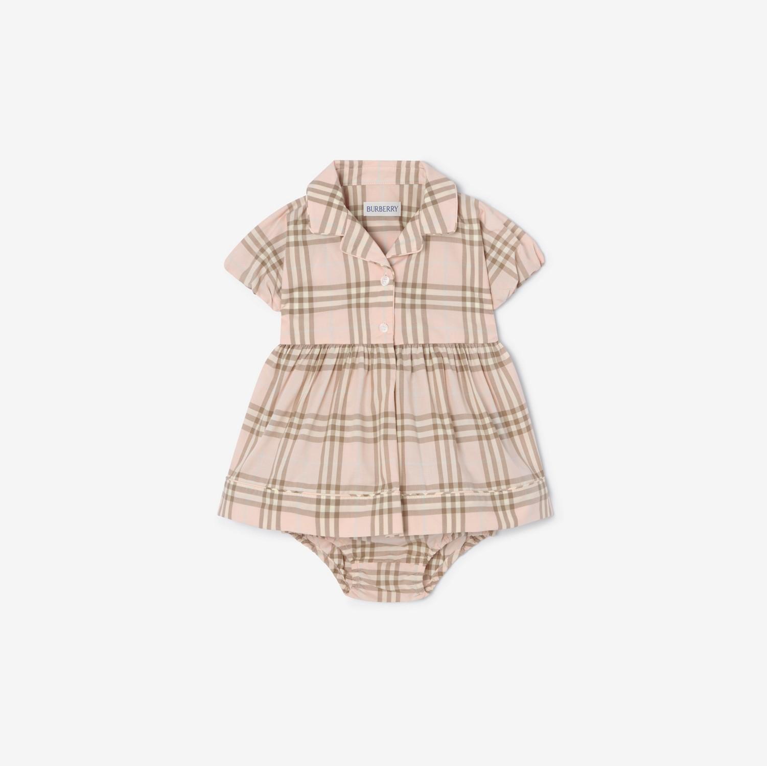 Check Cotton Dress with Bloomers by BURBERRY