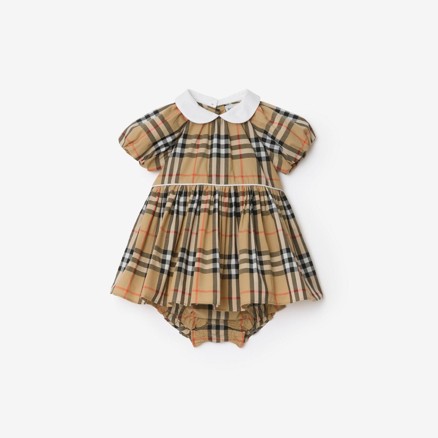 Check Cotton Dress with Bloomers by BURBERRY