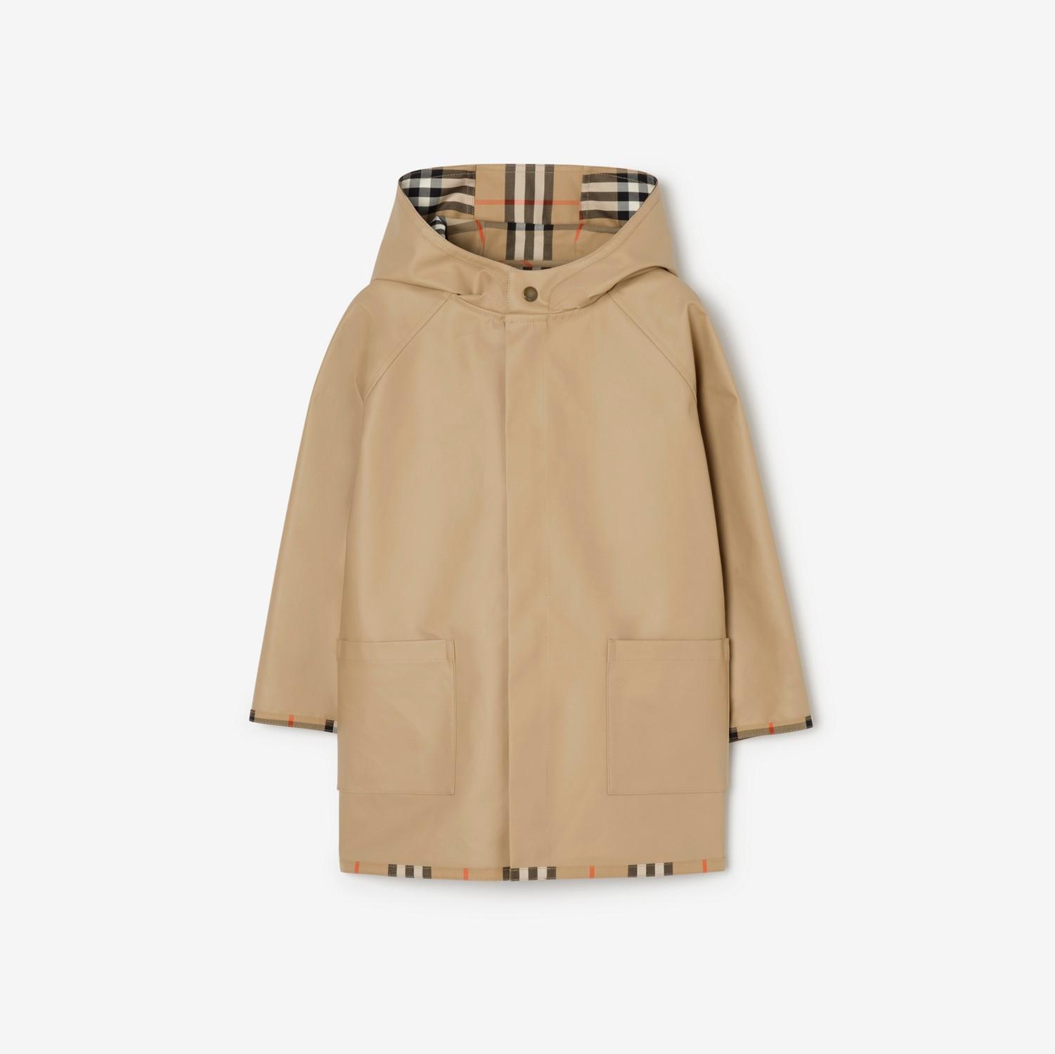 Check Cotton Hooded Coat by BURBERRY