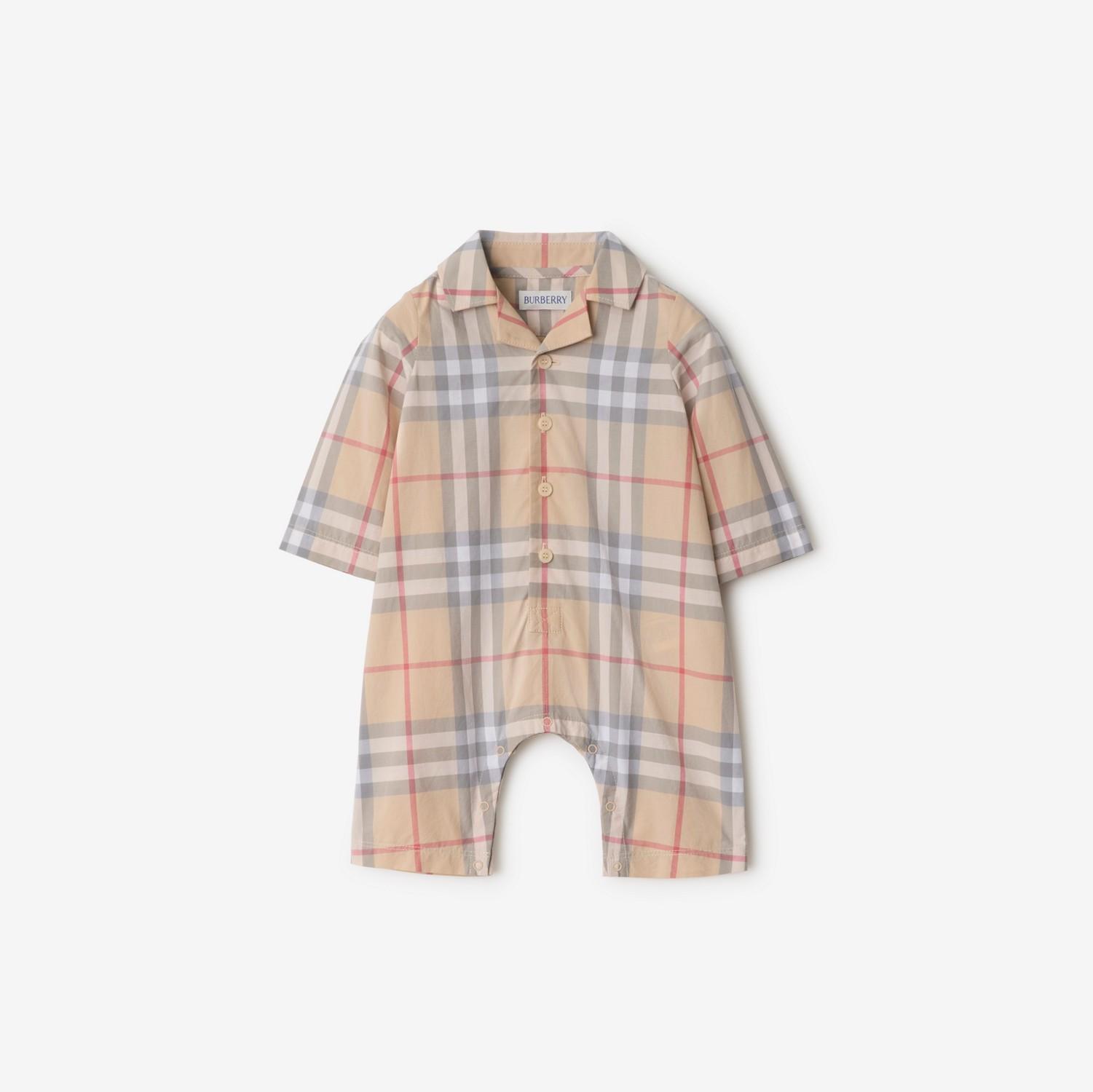 Check Cotton Jumpsuit by BURBERRY