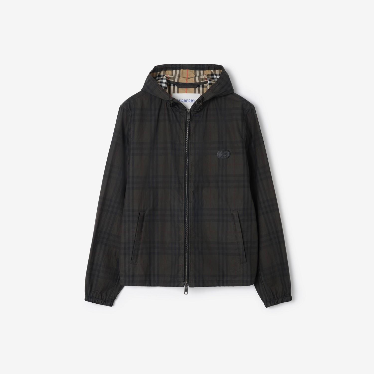 Check Cotton Newport Hooded Jacket by BURBERRY