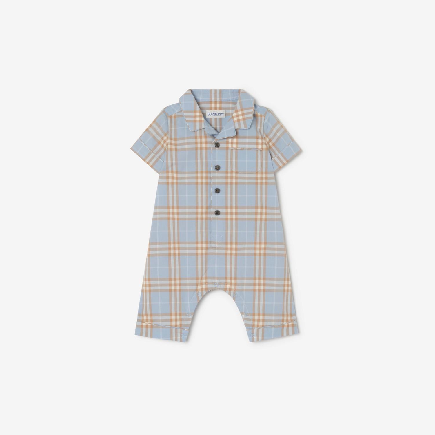 Check Cotton Playsuit by BURBERRY