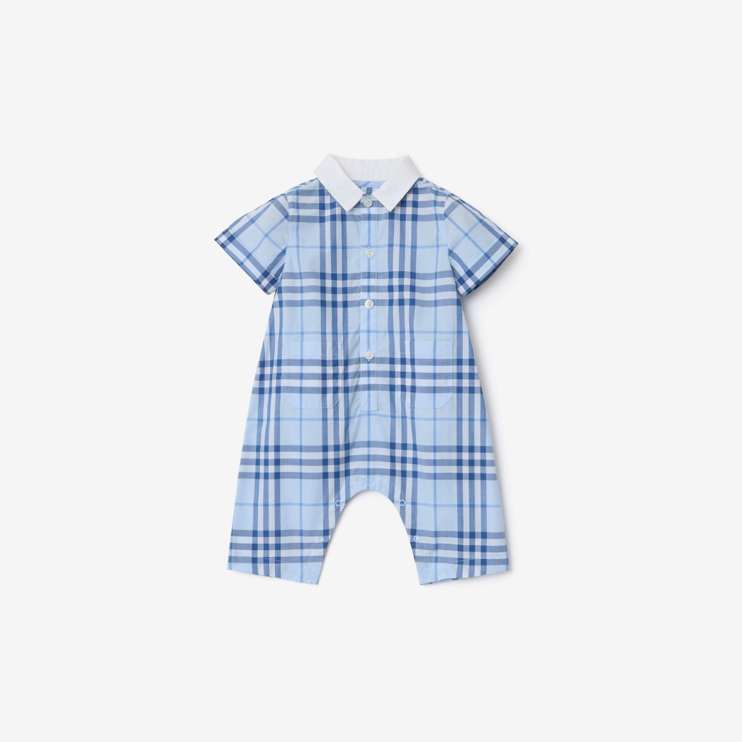 Check Cotton Playsuit by BURBERRY