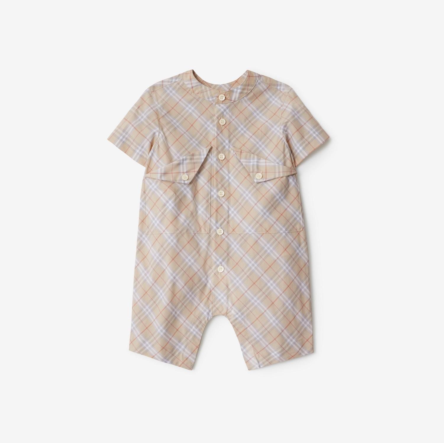 Check Cotton Playsuit by BURBERRY